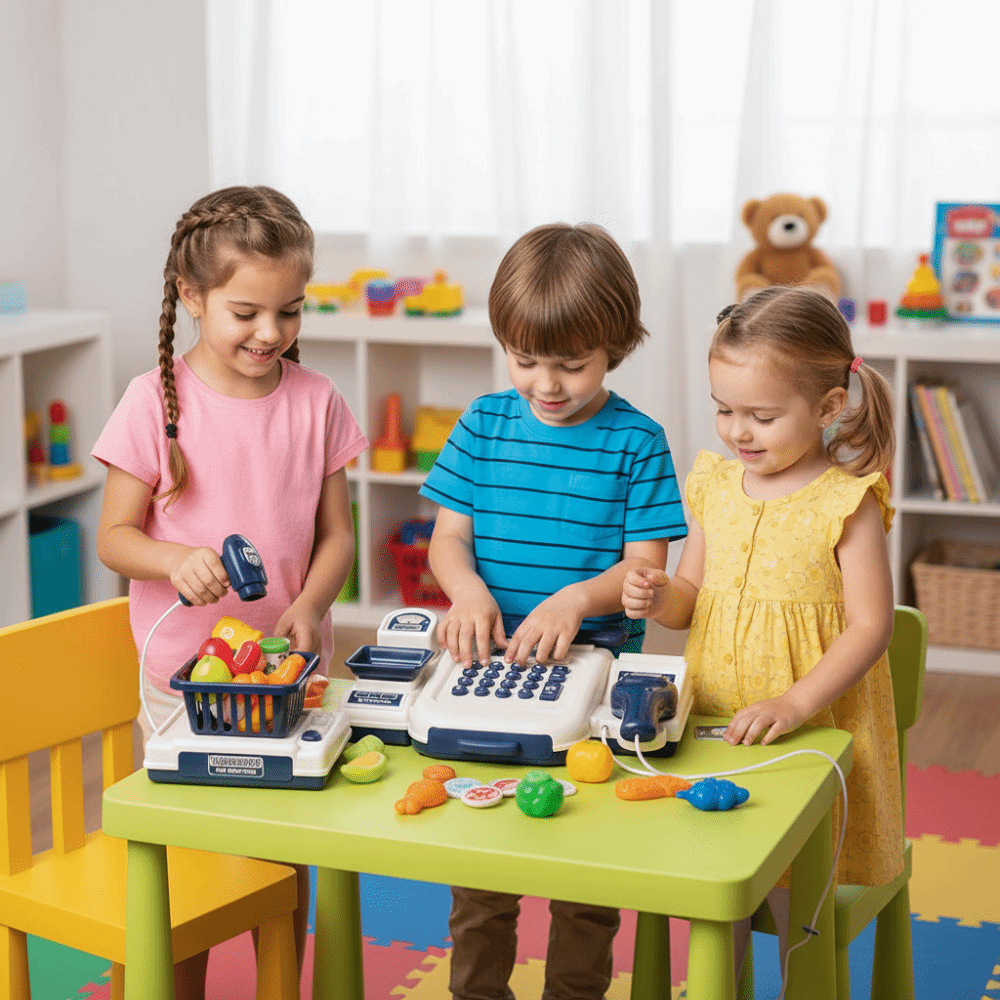 Toy Cash Register - Игровой набор-симулятор кассового аппарата для супермаркета: