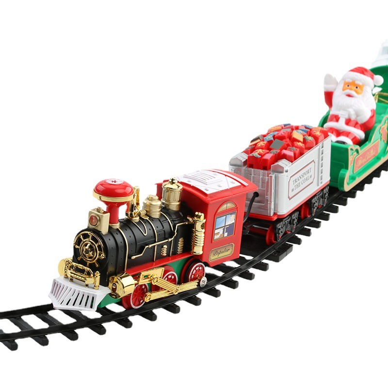 Kids Toys Xmas - Электрический рождественский поезд с музыкальным светящимся